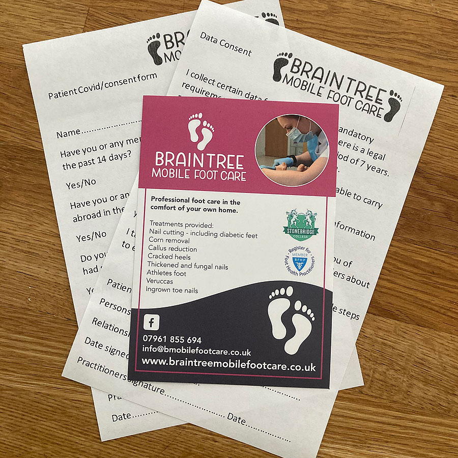 Data protection and patient COVID-19 forms.